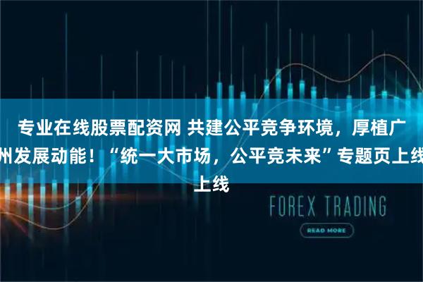 专业在线股票配资网 共建公平竞争环境，厚植广州发展动能！“统一大市场，公平竞未来”专题页上线